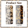 Mini Cellulose Wide Tooth Comb,2 Pack Portable Hair Detangling Comb Small Leopard Purse Comb No Handle Pocket Size Tortoise Hair Comb for Thick Curly Wavy Wet and Dry Hair