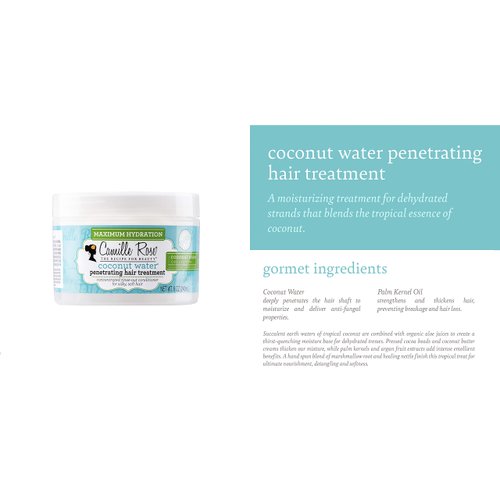 Camille Rose Coconut Water Penetrating Hair Treatment, 8 oz