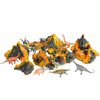 6 Pcs Mini Volcano Model with 12 Pcs Mini Dinosaur Figures Plastic Dinosaurs Figurines Artificial Volcano Set for Dinosaur Cake Topper Birthday Gifts Party Favor