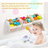 Ligereza bath toy holder 3 Piece Set, Free Arrangement bath toy organizer, Multi-functional bathtub toy holder, Quickly Fish Out bath toy, bath toy holder for Easily Organise and Sort Toys