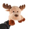 WEIGEDU Adorable Caribou Furry Reindeer Elk Moose Stuffed Animals Plush Toy for Kids Babies Boys Birthday Bedtime Decor, 13" Super Soft Brown