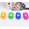 AIMICOCA 120 Pack Cat Spring Toy, Interactive Cat Toy for Indoor Cats Plastic Coils Colorful Springs Cat Toys Active Healthy Fitness Play Coil Spiral Springs Kitten Toys for Swatting, Biting, Hunting
