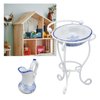 VBESTLIFE Dollhouse Wash Basin,1:12 Dollhouse Washbasin Stand Kettle and Basin Realistic Exquisite Dollhouse Bathroom Accessories