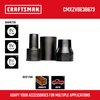 CRAFTSMAN CMXZVBE38673 3-Piece Wet/Dry Vacuum Adapter Connector Kit for Shop Vacuums