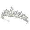 Samky Bride's Crystal Wedding Tiara Crown Bridal Rhinestone Headpiece Hair Accessories for Woman