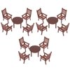 Toyvian 4 Sets Dollhouse Miniature Furniture Mini House Table and Chair Models Set 1: 50 Plastic Furniture for DIY Fairy Garden Dollhouse Decoration Pretend Dollhouse Table Chair