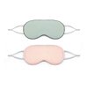 Magik 2-in-1 Double-Sided Sleep Eye Mask Warm&Cool Travel Breathable Blindfold Mask (Gray&Pink, 1 Pack)