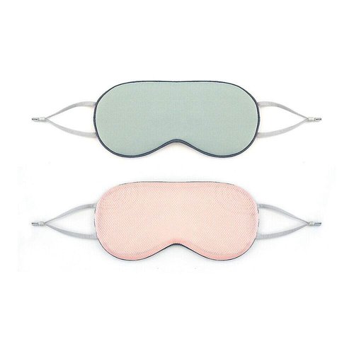 Magik 2-in-1 Double-Sided Sleep Eye Mask Warm&Cool Travel Breathable Blindfold Mask (Gray&Pink, 1 Pack)
