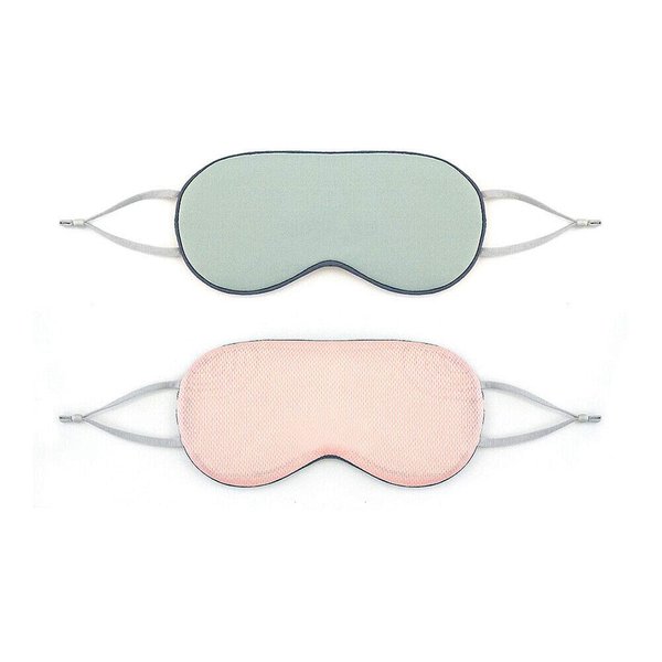 Magik 2-in-1 Double-Sided Sleep Eye Mask Warm&Cool Travel Breathable Blindfold Mask (Gray&Pink, 1 Pack)