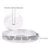PANA Nail Drill Bit Holder Stand Display Organizer- Dust Proof Storage Container Box Case Tools for Home Use or Nail Salon - (24 Holes, Round (Clear))