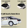 Toy Cars Rolls-Royce Phantom Model White Alloy Collectibles Diecast Vehicles with Sound and Light
