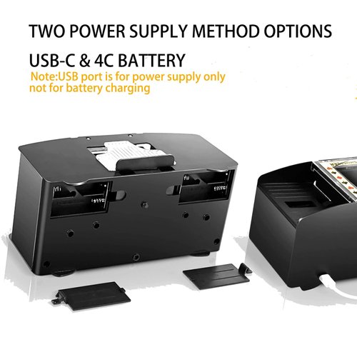 Triplgoat 6 Decks Automatic Card Shuffler, USB-C/Battery-Powered Hybrid Model Shuffler for UNO, Phase10, Texas Hold'em, Poker, Home Card Games, Blackjack, 5 Crown Card Game,Party Club