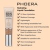 PHOERA Hydrating Serum Foundation,Hypoallergenic Flawless Soft Full Coverage Hydrating Foundation.(N03 Buff Beige)