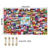 World Flag Banner, 5x3ft Fabric Country Flags Backdrop International Flags Banner Backdrop with Grommets for Birthday Party Decorations Office School Classroom Wallpaper Event Decorations