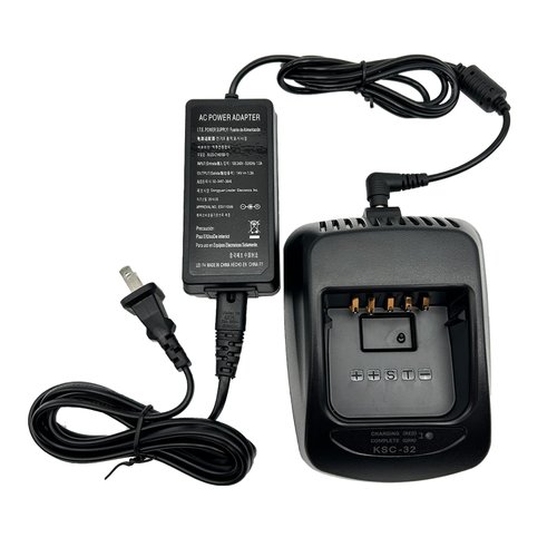 KSC-32 Rapid Charger with Power Adapter Compatible with TH-D72A TK-2180 TK-3180 TK-5210 TK-5310 NX-5200 NX-5300 NX-5400 NX-410 NX-411 KNB-33L KNB-43L KNB-47L KNB-48L