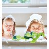 Dollibu Green Sea Turtle Family Animal Bath Squirters 4 Piece Bath Toy Set, Kids Bath Toys for Bathtime & Water Fun, Girls & Boys Floating Cute Animal Rubber Squirt Toys, Pool Toys for Kids
