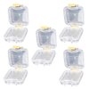 EXCEART 5Pcs Membrane Tooth Boxes Transparent Membrane Film Tooth Box with Latch Denture Storage Boxes