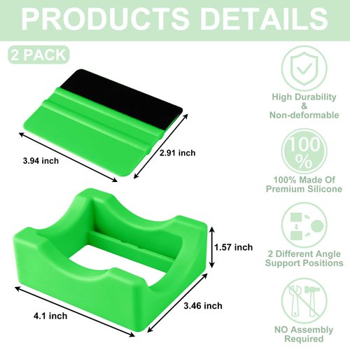 Silicone Cup Cradle for Tumblers,2 Pack Tumbler Holder for Crafts with Built-in Slot and Felt Edge Squeegee,Small Cup Cradle Use to Apply Vinyl Decals,Anti-Skidding Tumbler Stand Cup Holder