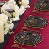 VIJIV 96Pcs 50th Birthday Decorations Men Party Plates and Napkins Tableware Set Party Supplies, Black and Gold Paper Dessert Plates Cheers 50th Wedding Anniversary Decorations
