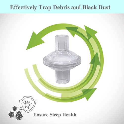 Filters for Cpap Machine - 12 Pcs Cpap Filters fit Inline Filters Compatible with Resmed and Any Machine Size 22mm and 25mm Cpap Tube