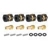 RC Brass Extended Hex Wheel Hubs for 1/24 RC Crawler Car Axial AX24 SCX24 90081 Upgrade Parts (Black)