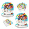 40pck Rainbow High Dolls Party Supplies include 20 plates, 20 napkins for the High Dolls birthday party decoration