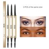 Eyebrow Pencil,3 PCS Waterproof Long-Lasting Microblading Dark brown Brow Pencil,Natural Eyebrow Makeup Ultra Slim Defining Eyebrow Pencils