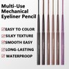 Kaely Light Brown Shimmer Gel Eyeliner,Smooth Eye Liner Waterproof Smudge Proof,Multi-Use Pencil Eyeliner,Built in Sharpener,Longwearing Eye Makeup,Vegan,delineador de ojos contra el agua,04