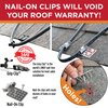 Grip Clip Roof Clips | Clip Hooks for Installing Heat Tape, Electric Cable & Roof Heat Cable | Prevents Roof Damage | Simple Nail-Free Outdoor Cable Clips | Your Must-Have Roofing Tools (.325-5 Pack)