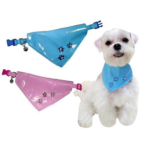 Orea - Small Dog Collar with removable Bandana - Color:Pink