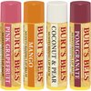 Burt's Bees 100% Natural Moisturizing Lip Balm, Superfruit - Pink Grapefruit, Mango, Coconut & Pear, Pomegranate - 4 Tubes