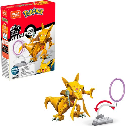 Mega Construx Pokemon Power Pack Kadabra Construction Set with Character Figures, Building Toys for Kids (92 Pieces)