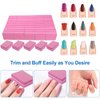 Nail Buffers (50 Pack), Mini Buffer Block Nail File for Acrylic Nails and Natural Nails, 100/180 Grit Nail Buffer Block Bulk Buffing Blocks for Nail Buff Professional Manicure File Blocks Set Pink