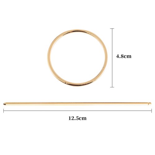 Round-Shaped Hair Pins for Women - 1Pcs Gold Metal Geometric Hairpin Minimalist Vintage Hair Sticks Hairstyle Chignon Hair Charms Hair Accessories Hair Jewelry for Women Girls