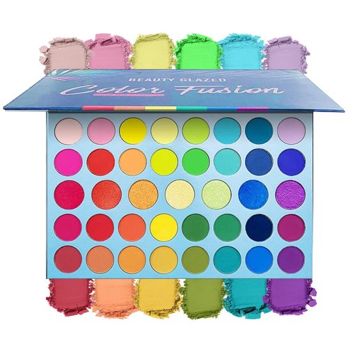 Beauty Searcher 39 Pop Colors Eyeshadow Palette Matte Shimmer Eyeshadow Pigmented Colorful Long Lasting Waterproof Makeup Palette Blending Metallic Natural Makeup Eyeshadow Cosmetics