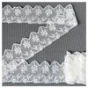 SuiGlory White Lace Trim Ribbon, Wide Embroidery Floral Sewing Lace Trim for Craft Sewing, Wedding/Bridal Decoration, Home Decoration, Packaging, 5 Yards