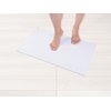 American Soft Linen Bath Rug, 17 in 24 in 100% Cotton Bath Mats Rugs for Bathroom, Non Slip Washable Shaggy Form Area Rugs, White Bath Rug