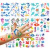 PHOGARY Kids Temporary Tattoos(100pcs+), Sea World Theme Tattoos (20 Sheets) - Fish, Shark, Turtle, Seahorse, Sea Star, Octopus, Crab - Marine Life Patterns Fake Waterproof Tattoos for Boys Girls
