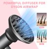 Diffuser Nozzle for Dyson Airwrap Styler, Diffuser Attachment And Adaptor for Dyson Hair Dryer, Air Wrap Curly Hair Diffuser Hair Dryer, Black