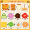 Jumlys Montessori Toys for 2, 3, 4, 5, Year Old, Wooden Burger Stacking Toys, Fine Motor Toys for Kids Boys Girls, Ideal Preschool Educational and Learning Toys, Perfect Christmas Birthday Gifts