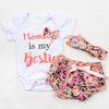Reborn Baby Dolls Girl Clothes 20-22 inch Reborn Newborn Baby Doll Clothes Accessories 3Pieces Printing Suits
