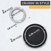 EcoNour Car Cup Coasters (2 Pack) | Car Push Start Button Bling (1 Pack) | Car Cup Holder Coaster | Crystal Rhinestone Car Interior Accessories | 2.75 Inch Universal Anti-Slip Coasters