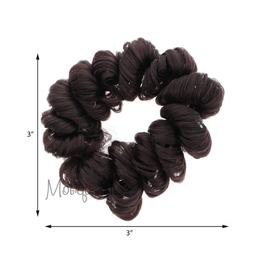 Synthetic Hair Scrunchie - Brown