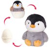 2025 New Penguin Egg Plush Pillow, 13in Surprise Zip-Up Egg Hideaway Penguin Stuffed Animal, Cute Stuffed Toys for Boys and Girls Birthday, (Penguin+Egg)