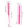 Allegro Combs Rubber Hair Styling Combs Set for Men, Women, Kids - Includes Rat Tail Comb and Barber Comb, Fresh Pink, 2 Count