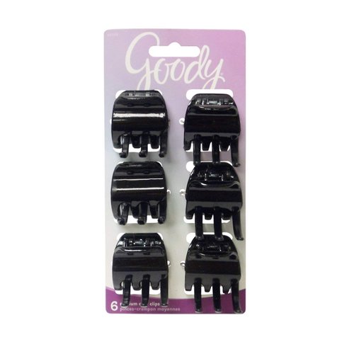 Goody Classics Claw Hair Clip, Half, 6 Count (Pack of 3),(Colors may vary)