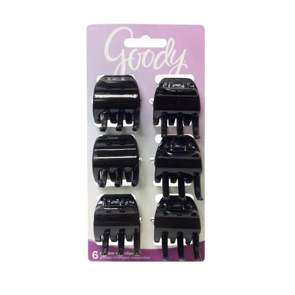 Goody Classics Claw Hair Clip, Half, 6 Count (Pack of 3),(Colors may vary)