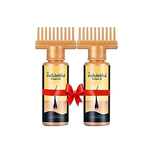 Indulekha Bringha Hair Oil Selfie Bottle, 100ml (2 pack)