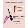 Waterproof Brow Gel Clear-2PCS Strong Hold Eyebrow Gel,Eyebrow Mascara Long-Lasting Quick-Drying Transfer-Proof Brow Setting Gel, Brow Shaping Gel for Natural-Looking Brows, Women Gift Eye Makeup-00#
