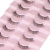 Fake Eyelashes Natural Short Cat Eye Lashes Clear Band Fluffy Wispy False Eyelashes 8 Pairs by Yawamica